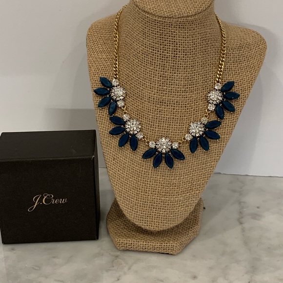 J. Crew Jewelry - J Crew Crystal and Blue Stone Necklace